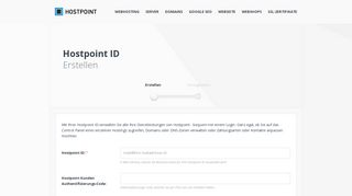 
                            6. Hostpoint Control Panel - Hostpoint ID |