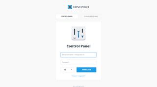 1. Hostpoint Login - Control Panel