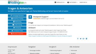 
                            13. Hostpoint Support - Webhosting Vergleich