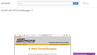 
                            13. HostProfis ISP Einstellungen 1 - PDF - DocPlayer.org