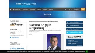 
                            6. HostProfis ISP gegen Deregulierung - Pressetext