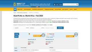 
                            11. HostProfis vs. World4You 2018 - Compare webhosting companies