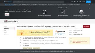 
                            12. hosts file - restored Wordpress site from DB, wp-login.php ...