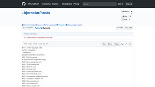 
                            5. hosts/hosts at master · bjornstar/hosts · GitHub