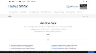 
                            4. Hostway Deutschland GmbH | Login