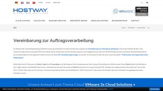 
                            5. Hostway Deutschland GmbH | Vereinbarung zur Auftragsverarbeitung