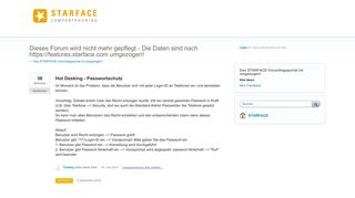 
                            10. Hot Desking - Passwortschutz – Das STARFACE Vorschlagsportal zieht ...