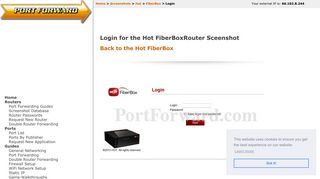 
                            4. Hot FiberBox Login Router Screenshot - PortForward.com