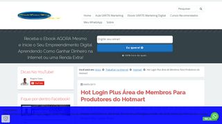 
                            2. Hot Login Plus Área de Membros Para Produtores do Hotmart