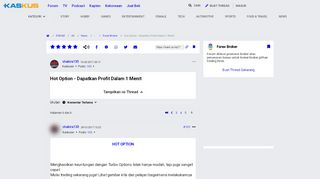 
                            4. Hot Option - Dapatkan Profit Dalam 1 Menit - Page 6 | KASKUS