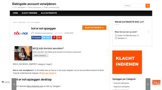 
                            12. hot or not opzeggen - Datingsite account verwijderen