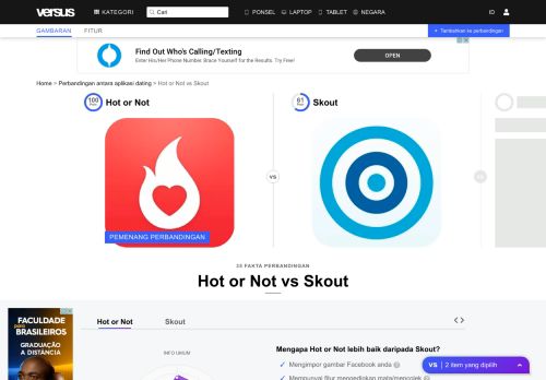 
                            10. ≫ Hot or Not vs Skout | Perbandingan aplikasi dating - Versus
