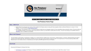 
                            9. Hot Potatoes Home Page