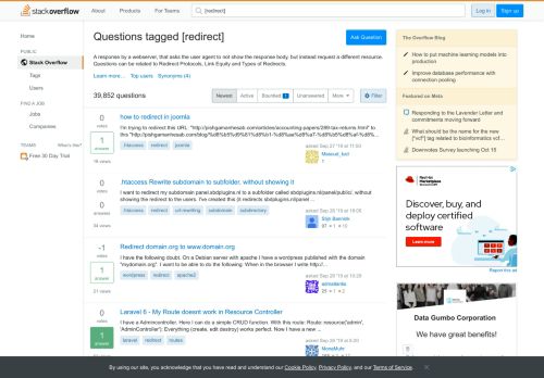 
                            12. Hot 'redirect' Questions - Page 194 - Stack Overflow
