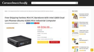 
                            7. Hot Sale Free Shipping Fanless Mini PC Barebone With Intel J1800 ...