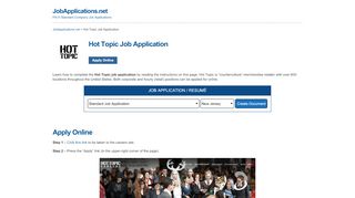 
                            4. Hot Topic Job Application - Apply Online