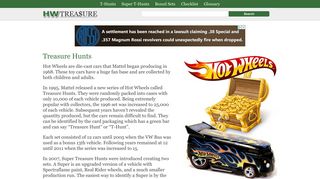 
                            1. Hot Wheels Treasure Hunts - HWtreasure.com