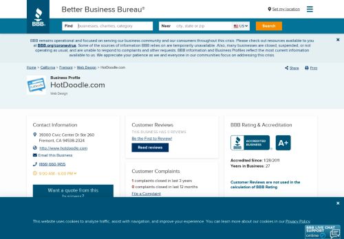 
                            11. HotDoodle.com | Better Business Bureau® Profile