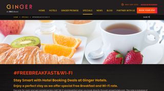 
                            3. Hotel Booking Deals w/Free Breakfast & Wi-Fi | Ginger Hotels