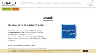 
                            13. Hotel Das Capri | Awards | Certificates