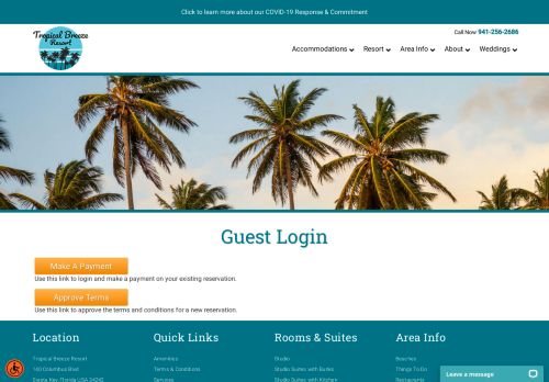 
                            8. Hotel Guest Login | Siesta Key, Florida - Tropical Breeze Resort