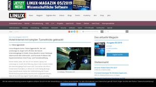 
                            8. Hotel-Internet mit simplen Tunneltricks geknackt - Linux-Magazin