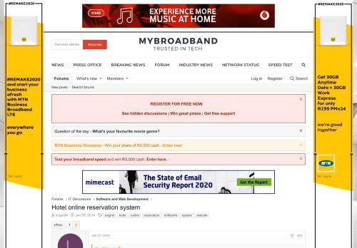 
                            13. Hotel online reservation system | Page 2 | MyBroadband