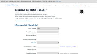 
                            3. Hotel Planner - Nuovo account Direttore delle vendite dell'hotel/struttura