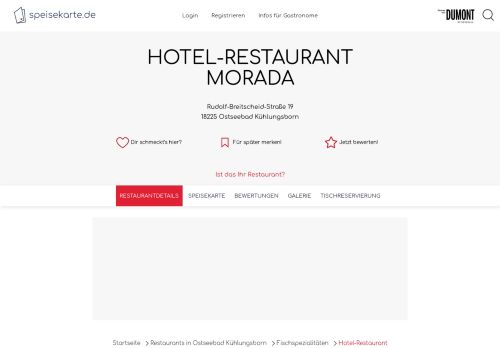 
                            12. Hotel-Restaurant Morada in Ostseebad Kühlungsborn – speisekarte.de