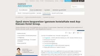 
                            13. Hotelaftale Arp Hansen - Danske Advokater
