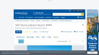 
                            10. Hotelbeschreibung: SBH Monica Beach Resort • HolidayCheck ...