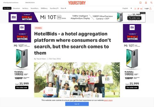 
                            4. HotelBids - YourStory