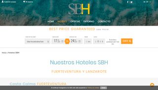 
                            3. Hoteles de SBH Hotels & Resorts, Web Oficial, Islas Canarias