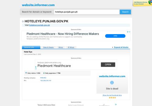 hoteleye.punjab.gov.pk at Website Informer. Hotel Eye. Visit ...