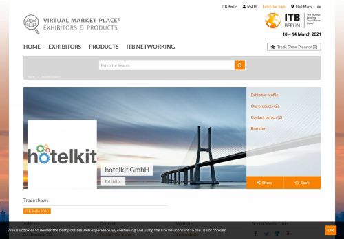 
                            12. hotelkit GmbH: ITB Berlin - Exhibitor - ITB Virtual Market Place