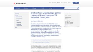 
                            11. hotelleriesuisse - MM Neuausrichtung von STC