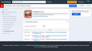 
                            11. HotelPlanner.com - Recent News & Activity | Crunchbase