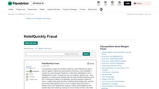 
                            4. HotelQuickly Fraud - Bargain Travel Forum - TripAdvisor