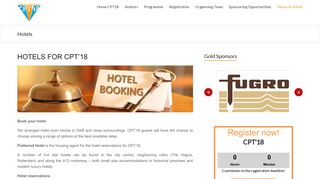 
                            6. Hotels | CPT18 - International Symposium on Cone ...