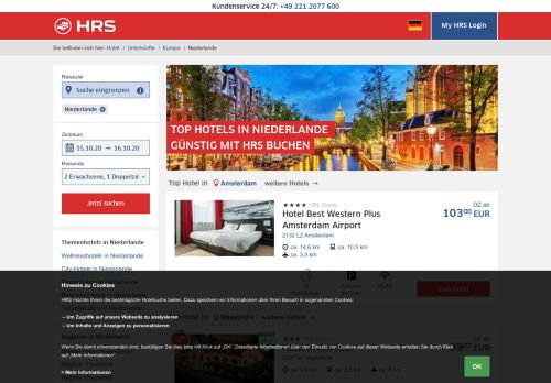 
                            7. Hotels Niederlande - jetzt die günstigen Angebote bei HRS sichern ...