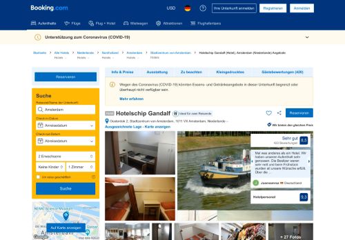 
                            10. Hotelschip Gandalf (Niederlande Amsterdam) - Booking.com