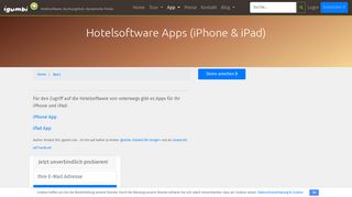 
                            3. Hotelsoftware Apps (iPhone & iPad) - Igumbi