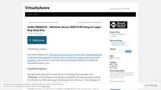 
                            9. Hotfix KB982210 – Windows Server 2008 R1/R2 Hang at Logon Bug ...