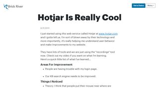 
                            13. Hotjar is really cool - Brick River