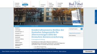 
                            12. Hotline der Zentralen Zulagenstelle für Altersvermögen (ZfA)