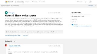 
                            1. Hotmail Blank white screen - Microsoft Community