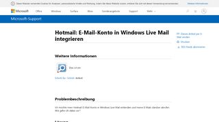 
                            5. Hotmail: E-Mail-Konto in Windows Live Mail integrieren