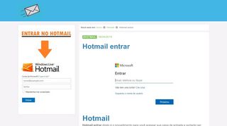 
                            4. HOTMAIL ENTRAR DIRETO - www.hotmail.com entrar - Hotmail login