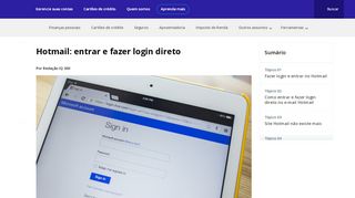 
                            6. Hotmail: entrar e fazer login direto - IQ360