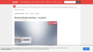 
                            9. Hotmail-Konto löschen - so geht's - CHIP